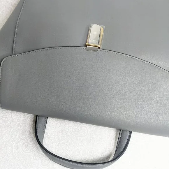 ALFANI mixed metal faux-leather women's backpack crossbody bag - GREY - Picture 6 of 9